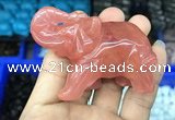 CDN511 33*65*45mm elephant cherry quartz decorations wholesale