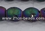 CDQ627 8 inches 10*12mm rice druzy quartz beads wholesale
