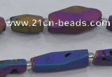 CDQ652 8 inches 8*20mm - 10*30mm freeform druzy quartz beads
