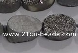 CDQ711 8 inches 13*18mm oval druzy quartz beads wholesale