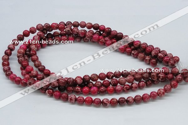 CDT03 15.5 inches 8mm round dyed aqua terra jasper beads