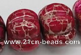 CDT25 15.5 inches 26*35mm pumpkin dyed aqua terra jasper beads