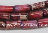 CDT34 15.5 inches 8*16mm column dyed aqua terra jasper beads