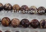 CDT844 15.5 inches 12mm round dyed aqua terra jasper beads wholesale