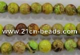 CDT865 15.5 inches 14mm round dyed aqua terra jasper beads wholesale