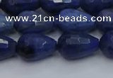 CDU214 15.5 inches 10*15mm faceted teardrop blue dumortierite beads