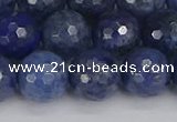 CDU325 15.5 inches 10mm faceted round blue dumortierite beads