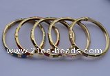 CEB01 5pcs 5.5mm width gold plated alloy with enamel bangles wholesale