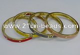 CEB113 7mm width gold plated alloy with enamel bangles wholesale