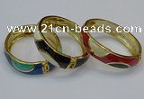 CEB148 15mm width gold plated alloy with enamel bangles wholesale