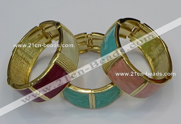 CEB173 22mm width gold plated alloy with enamel bangles wholesale