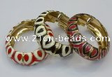 CEB177 20mm width gold plated alloy with enamel bangles wholesale