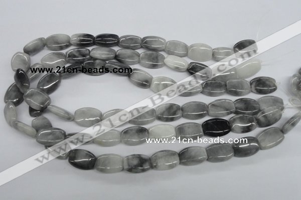 CEE206 15.5 inches 13*18mm flat drum eagle eye jasper beads