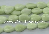 CEJ157 15.5 inches 8*12mm flat teardrop Australia lemon jade beads