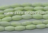 CEJ164 15.5 inches 5*12mm rice Australia lemon jade beads
