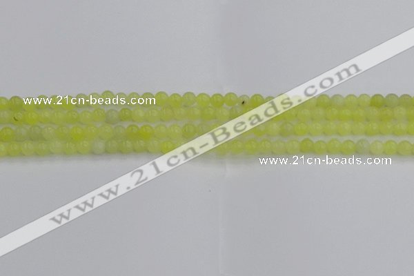 CEJ200 15.5 inches 4mm round lemon jade beads wholesale