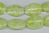 CEJ53 15.5 inches 13*18mm oval lemon jade gemstone beads wholesale