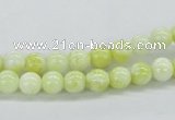 CEJ60 15.5 inches 6mm round lemon jade gemstone beads wholesale