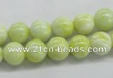 CEJ62 15.5 inches 10mm round lemon jade gemstone beads wholesale