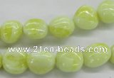 CEJ65 15.5 inches 10*14mm nugget lemon jade gemstone beads wholesale