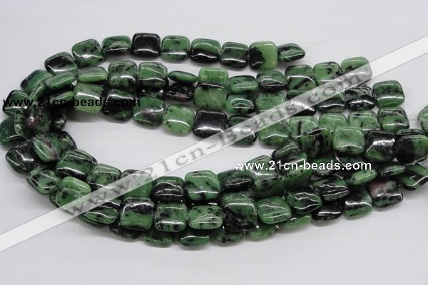 CEP15 15.5 inches 15*15mm square epidote gemstone beads wholesale