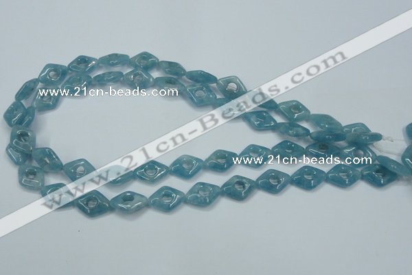 CEQ143 15.5 inches 12*16mm diamond blue sponge quartz beads