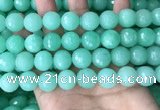 CEQ315 15.5 inches 14mm faceted round green sponge quartz beads