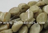 CFA22 15.5 inches 10*14mm twisted teardrop chrysanthemum agate beads
