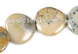CFC06 20mm heart 15.5 inches fossil coral  beads Wholesale