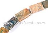 CFC10 10*14mm rectangle 15.5 inch fossil coral  beads Wholesale