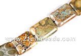 CFC16 15.5 inch 13*18mm rectangle fossil coral  beads Wholesale