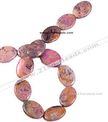 CFC31 15.5 inches 18*25mm oval fossil coral  beads Wholesale