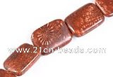 CFC39 15 inches 13*18mm rectangle fossil coral beads Wholesale
