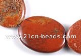 CFC44 16 inches 30*40mm oval  fossil coral beads Wholesale