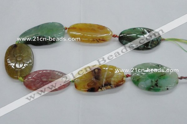 CFG1181 15.5 inches 25*40mm – 35*50mm carved freeform agate beads