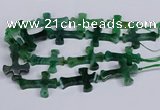 CFG1235 15.5 inches 32*45mm - 35*48mm cross dragon veins agate beads