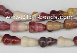 CFG61 15.5 inches 8*13mm carved calabash mookaite gemstone beads