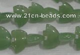 CFG772 15.5 inches 10*15mm carved animal green aventurine beads