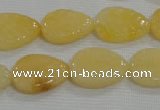 CFG820 12.5 inches 15*20mm carved leaf yellow jade beads wholesale