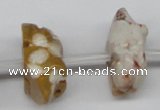 CFG864 Top-drilled 12*18mm carved animal mixed gemstone beads