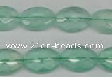 CFL126 15.5 inches 13*18mm faceted oval green fluorite beads
