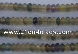 CFL140 15.5 inches 3*6mm faceted rondelle yellow fluorite beads