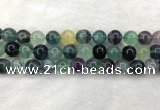 CFL1455 15.5 inches 14mm round fluorite beads wholesale