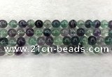 CFL1463 15.5 inches 10mm round A grade fluorite gemstone beads