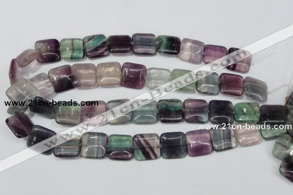 CFL175 15.5 inches 18*18mm square natural fluorite beads wholesale