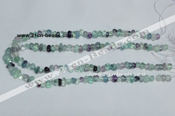 CFL330 15.5 inches 6*9mm nugget natural fluorite beads