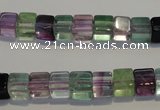 CFL488 15.5 inches 6*6mm cube natural fluorite beads
