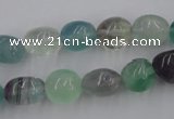 CFL952 15.5 inches 11*12mm nuggets natural fluorite beads wholesale