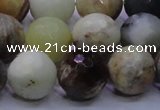 CFW07 15.5 inches 16mm faceted round flower jade beads wholesale