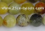 CFW214 15.5 inches 12mm faceted round flower jade beads